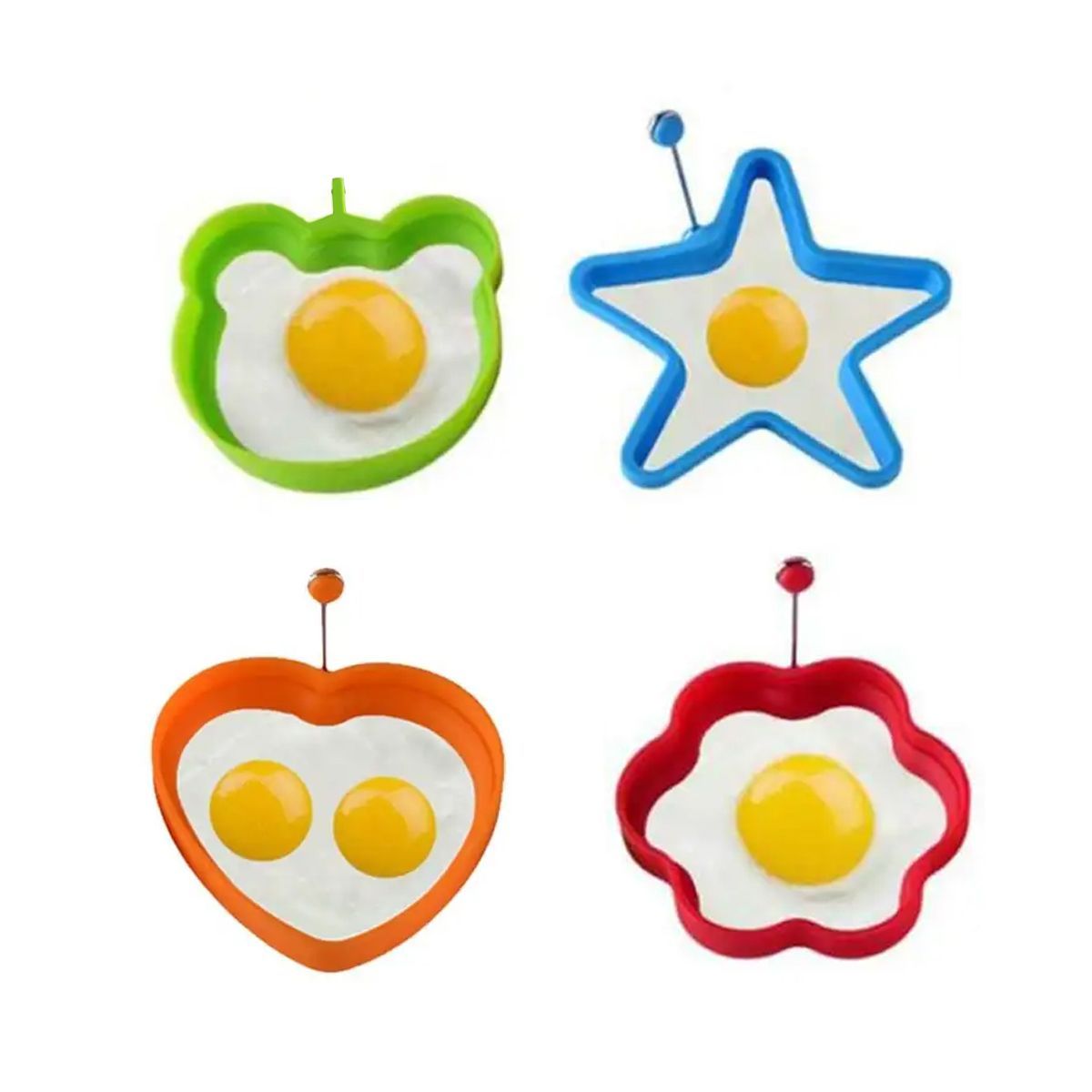 ENFANT'ASY - Molde Silicona Figura Para Freír Huevos Pancakes Tortilla X4