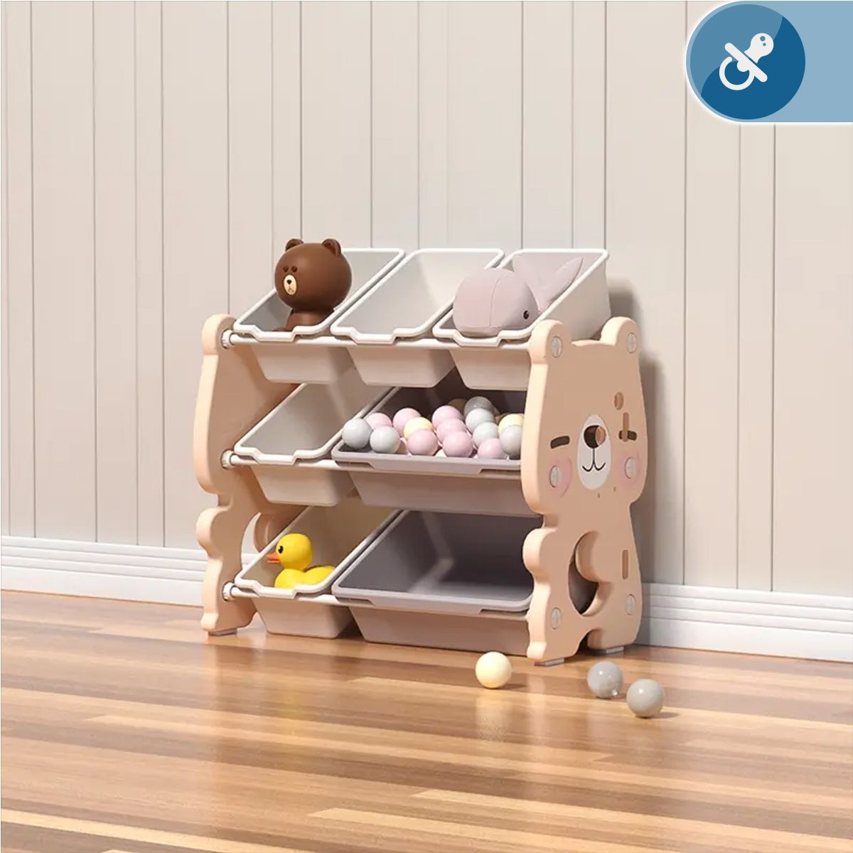 ENFANT'ASY - Organizador De Juguetes Multiuso 3 Niveles  Estante Plastico