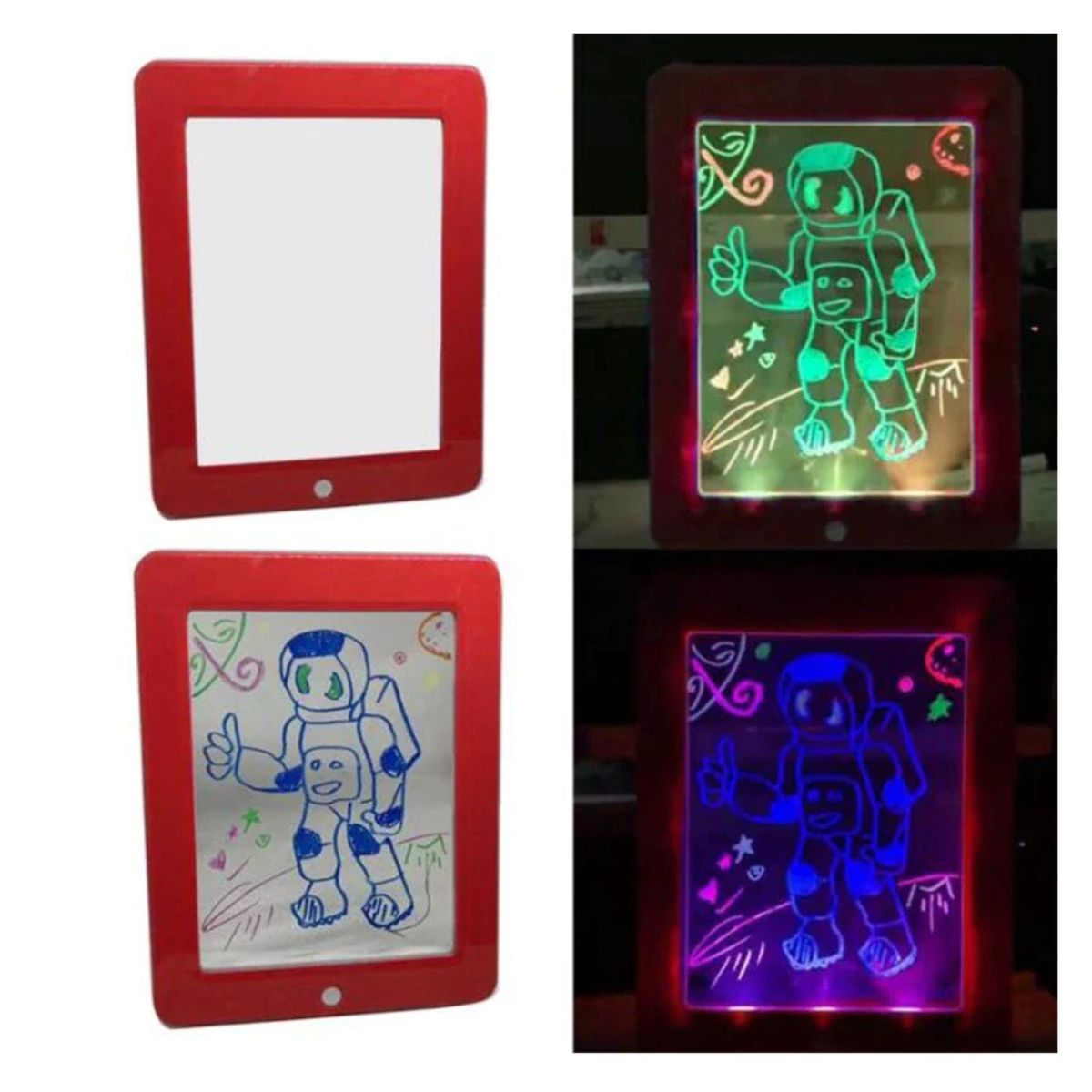 GENERICO - Tableta De Dibujo Con Luz Led Magic Pad Marcadores