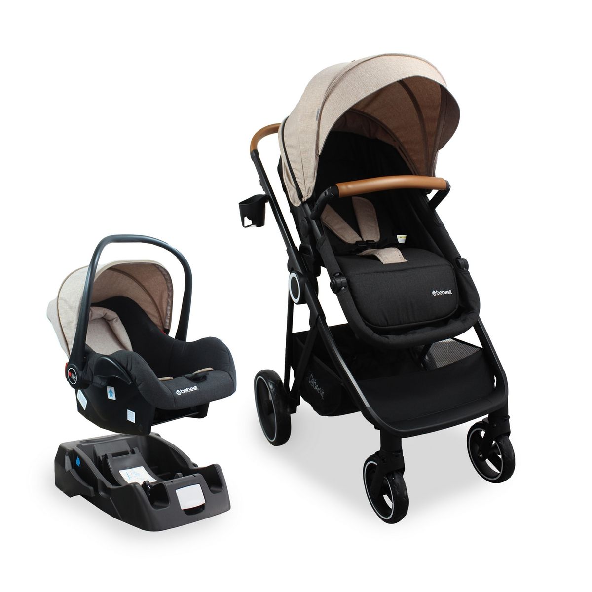 BEBESIT - Coche Bebé Travel System Cosmos Beige Bebesit