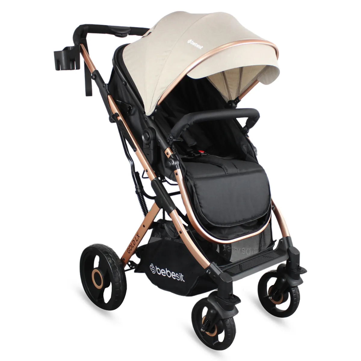 BEBESIT - Coche Moises Para Bebe Gold lx beige Bebesit