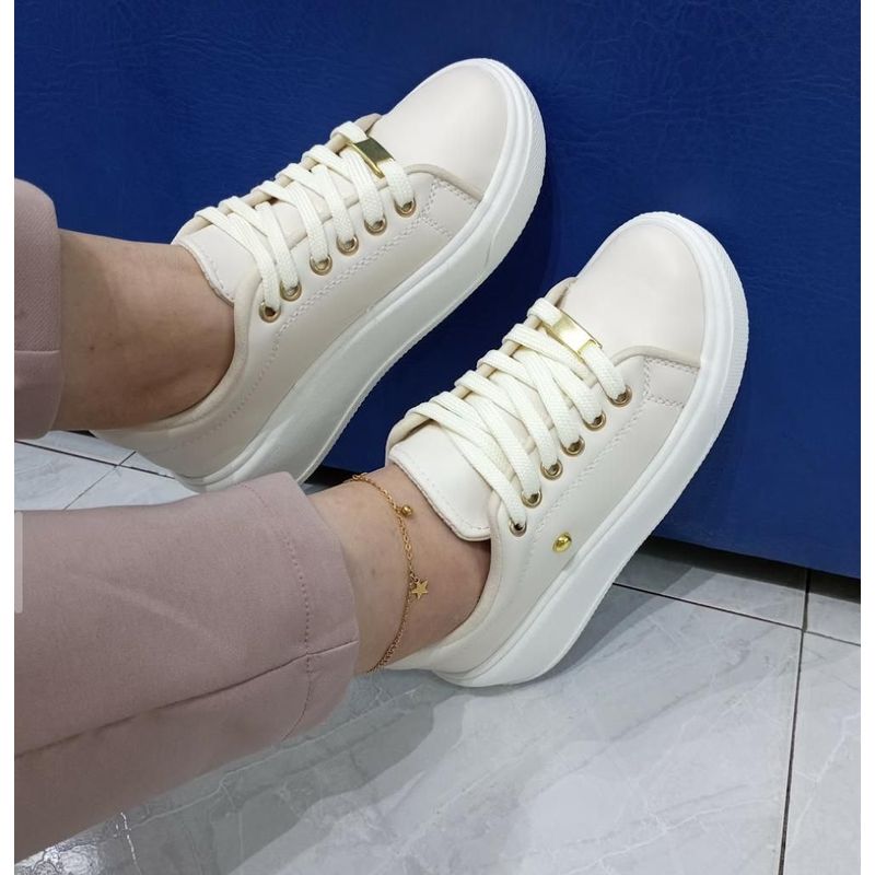 GENERICO - TENIS PARA MUJER BEIGE
