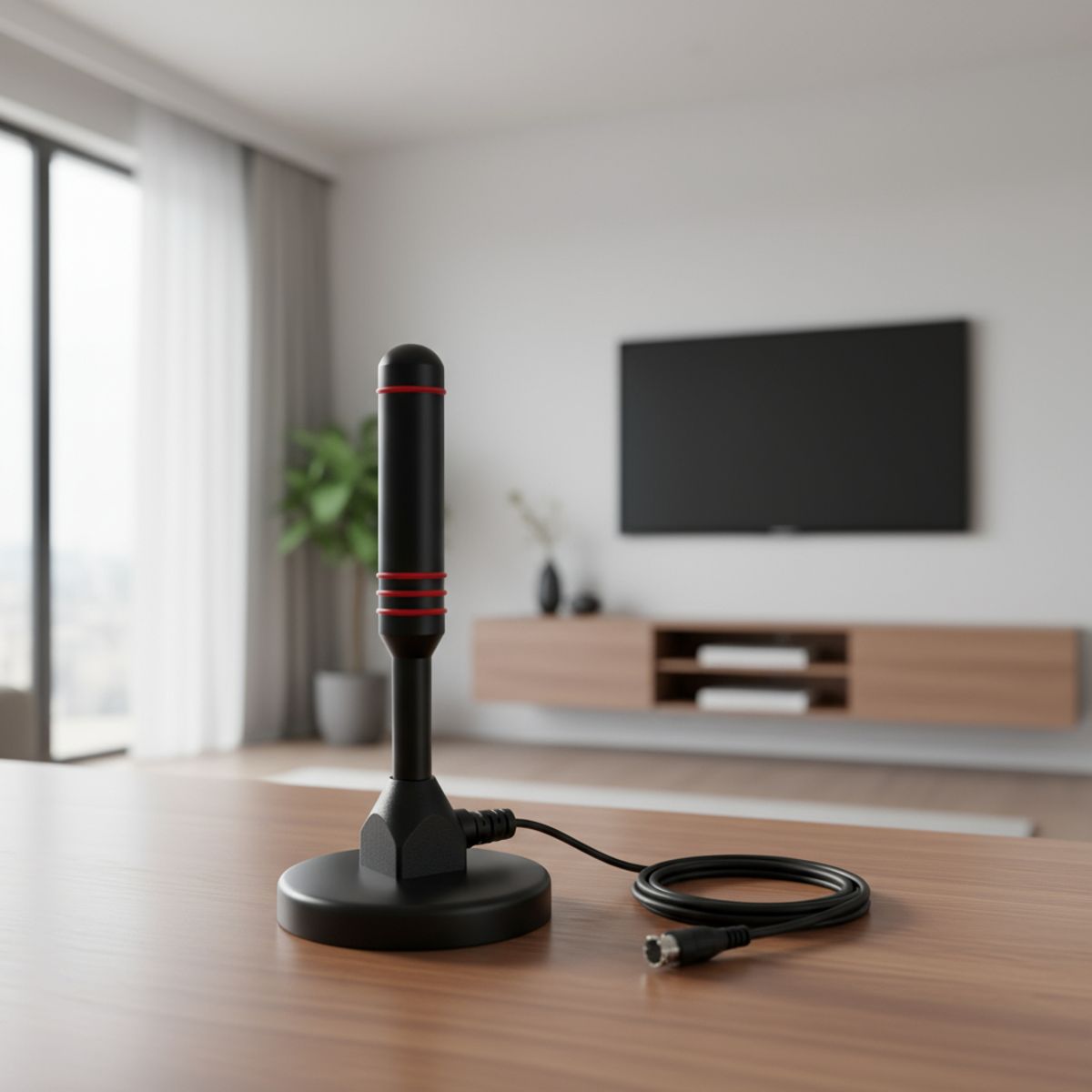 GENERICO - Antena tdt para una potente señal imanada cable 3m