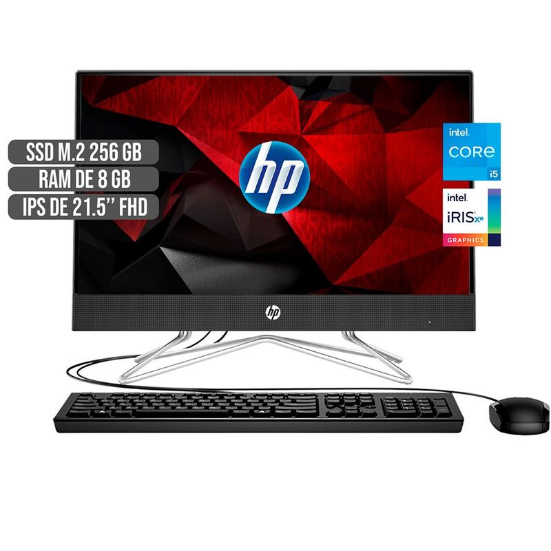 HP - TODO EN UNO HP INTEL CORE I5-1135G7 DISCO SSD 256GB RAM 8GB LED 21,5 FULL HD