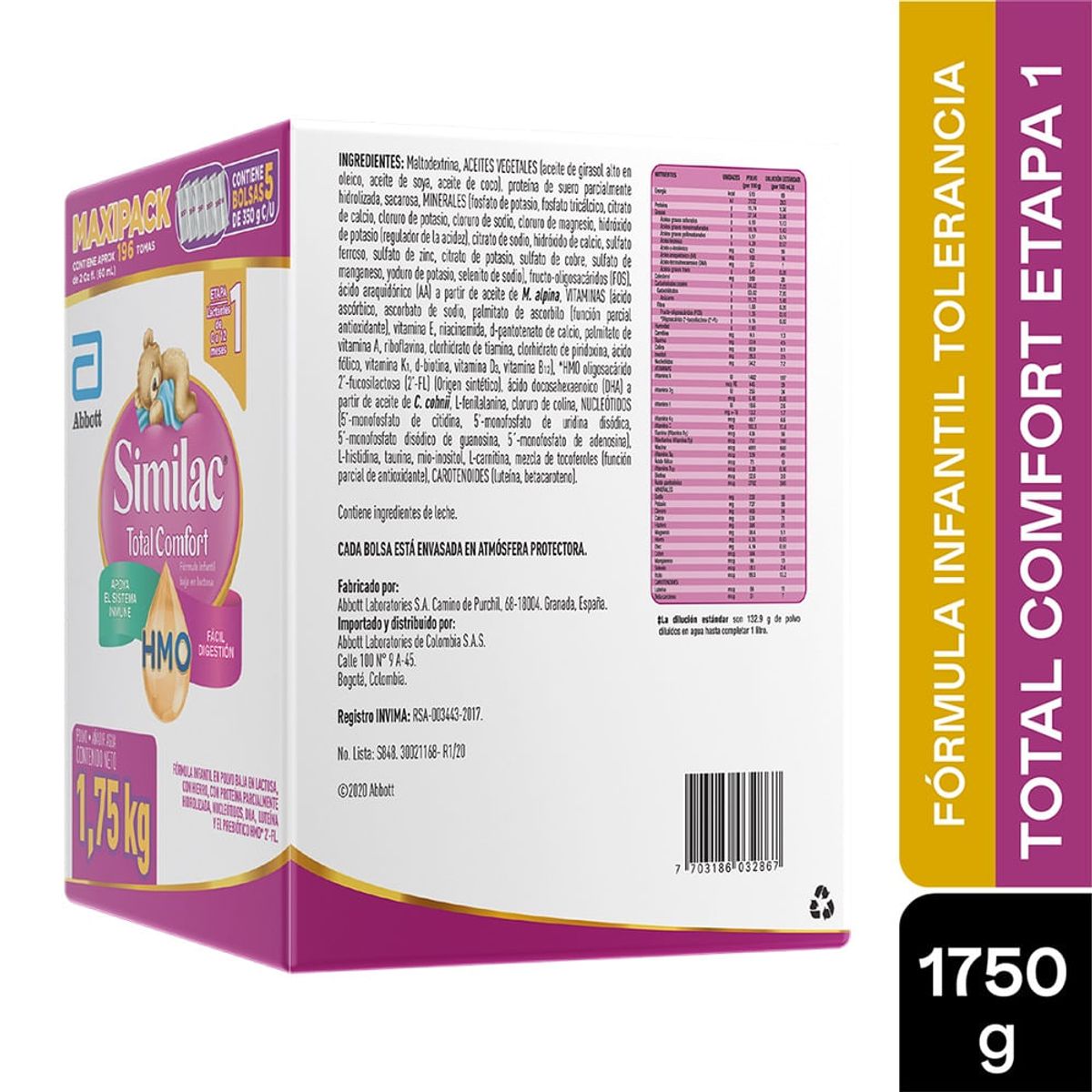 SIMILAC - Formula Infantil Similac Total Comfort Etapa 1 0-12m X 1750g