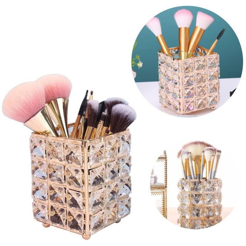 CRYSTAL - Organizador de brochas de maquillaje crystal bling
