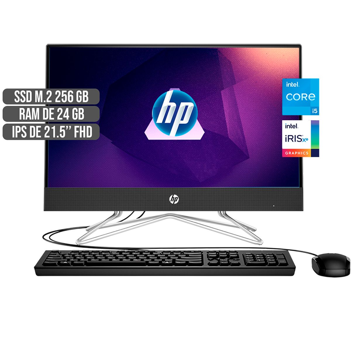 HP - TODO EN UNO HP INTEL CORE I5-1135G7 DISCO SSD 256GB RAM 24GB LED 21,5 FULL HD