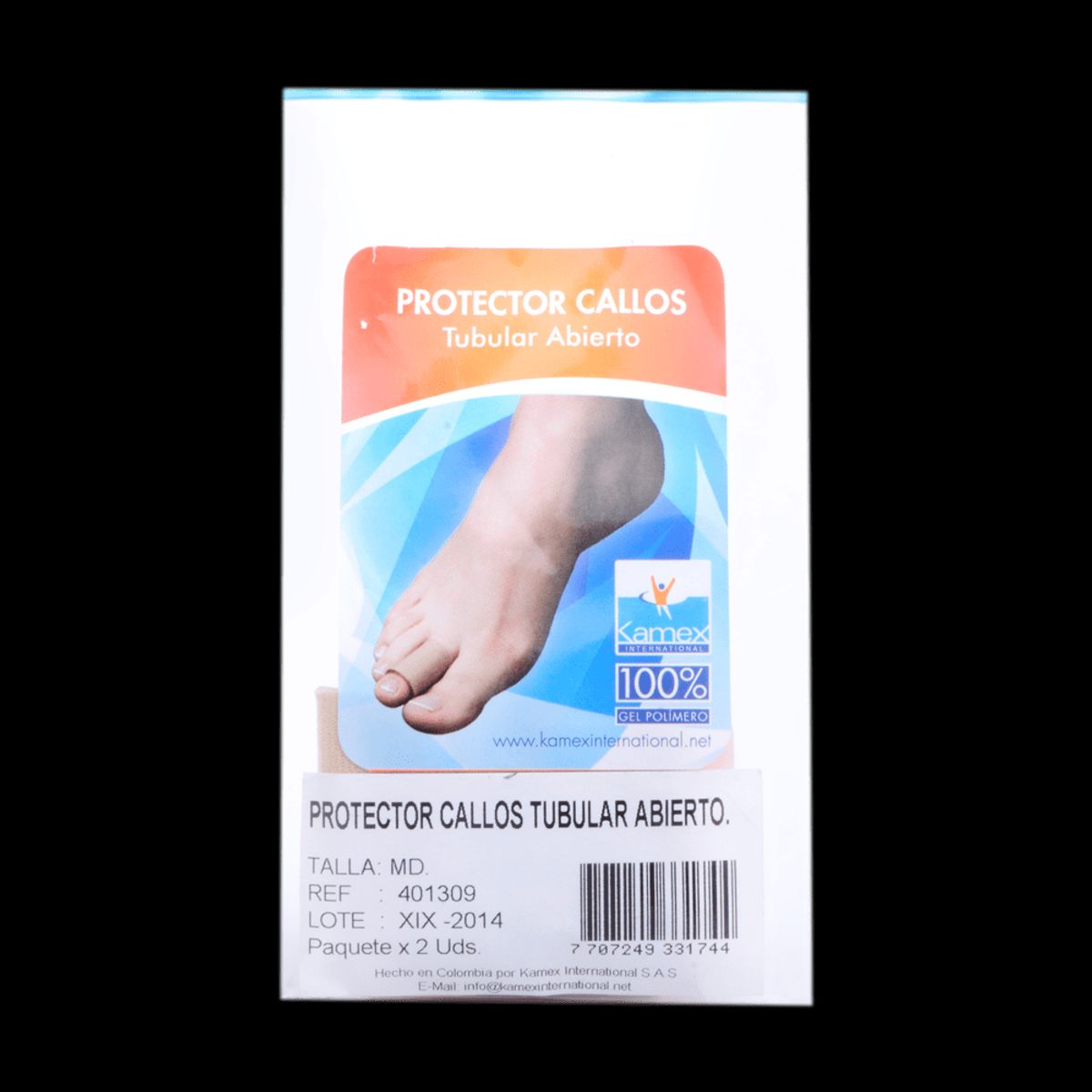 KAMEX - Protector De Callos Tubular Abierto T. Md