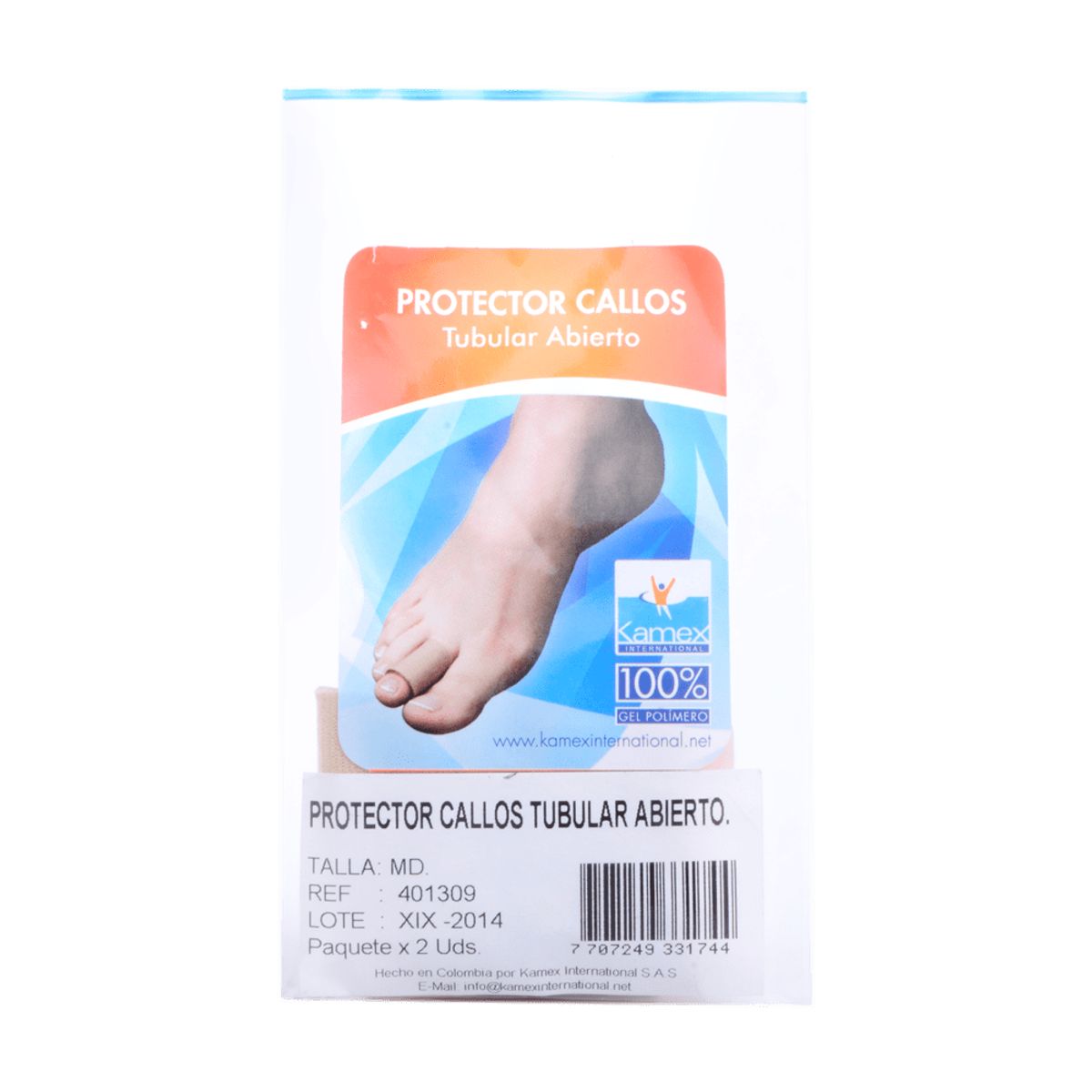 KAMEX - Protector De Callos Tubular Abierto T. Md