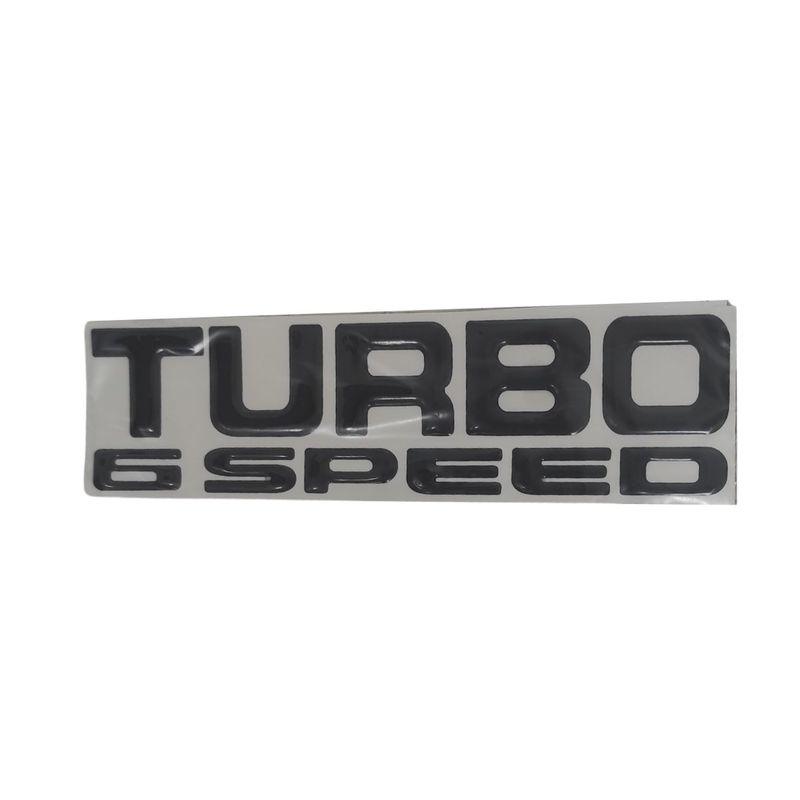 GENERICO - Emblema Turbo 6 Speed Negro Buses