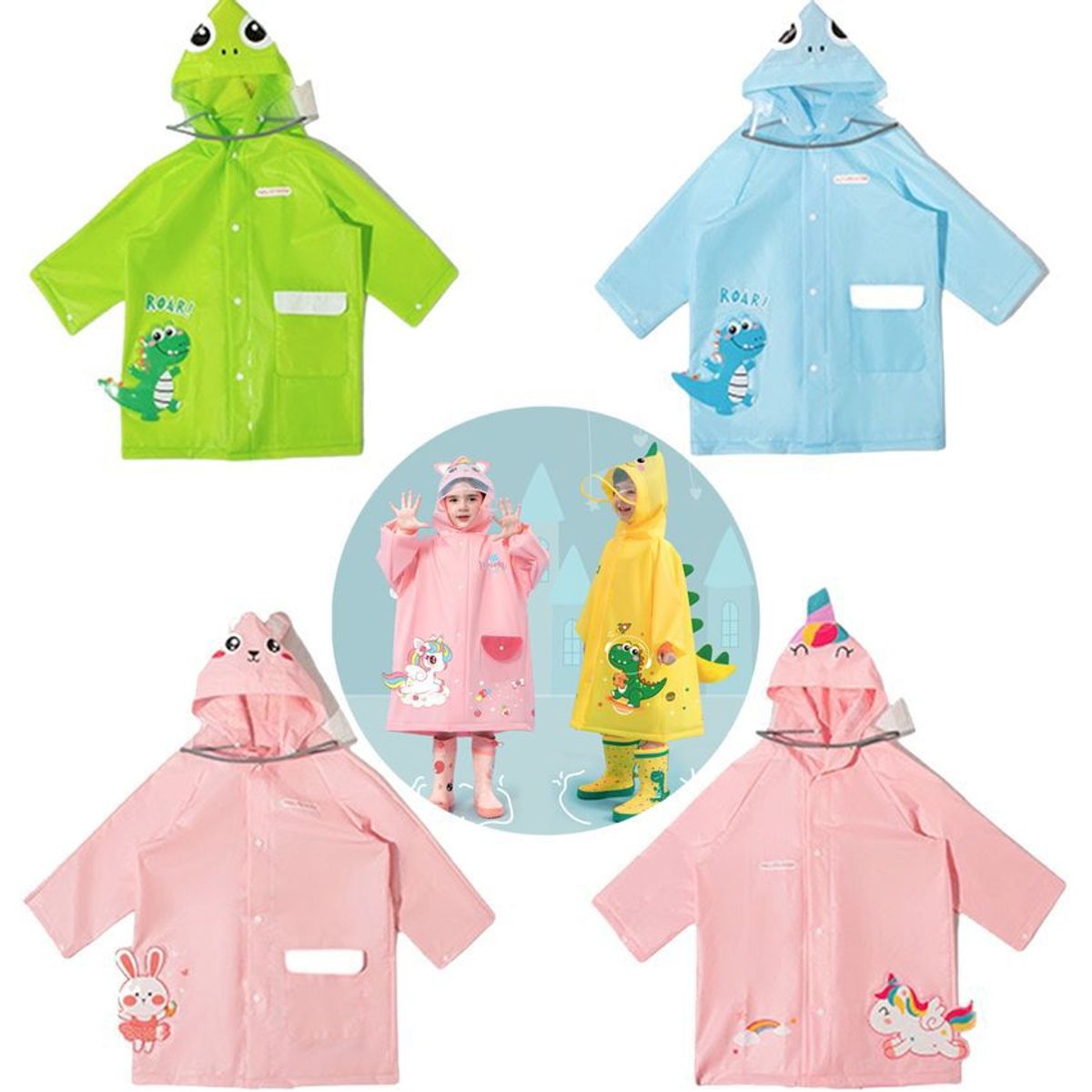 MULTIPLACE COLOMBIA - Capa impermeable para lluvia para niños fina alta calidad-