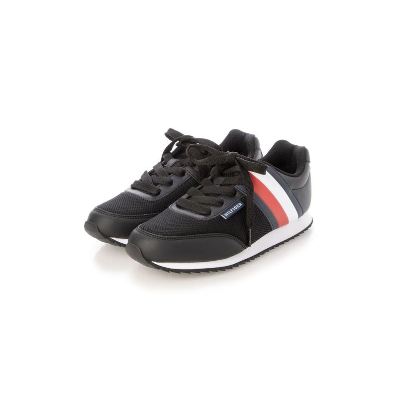 TOMMY HILFIGER - Tenis Negros Con Logo Para Niño Tommy Hilfiger