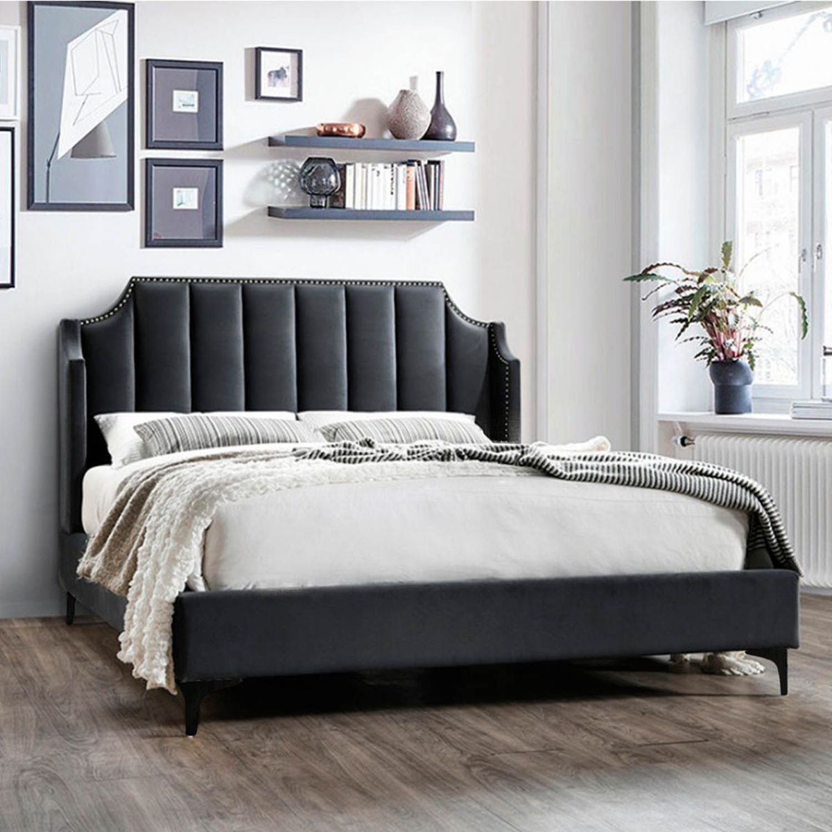 KAIU HOME - COMBO PRESTIGE 140X190 BAS+COLCH+CABECERO NEGRO