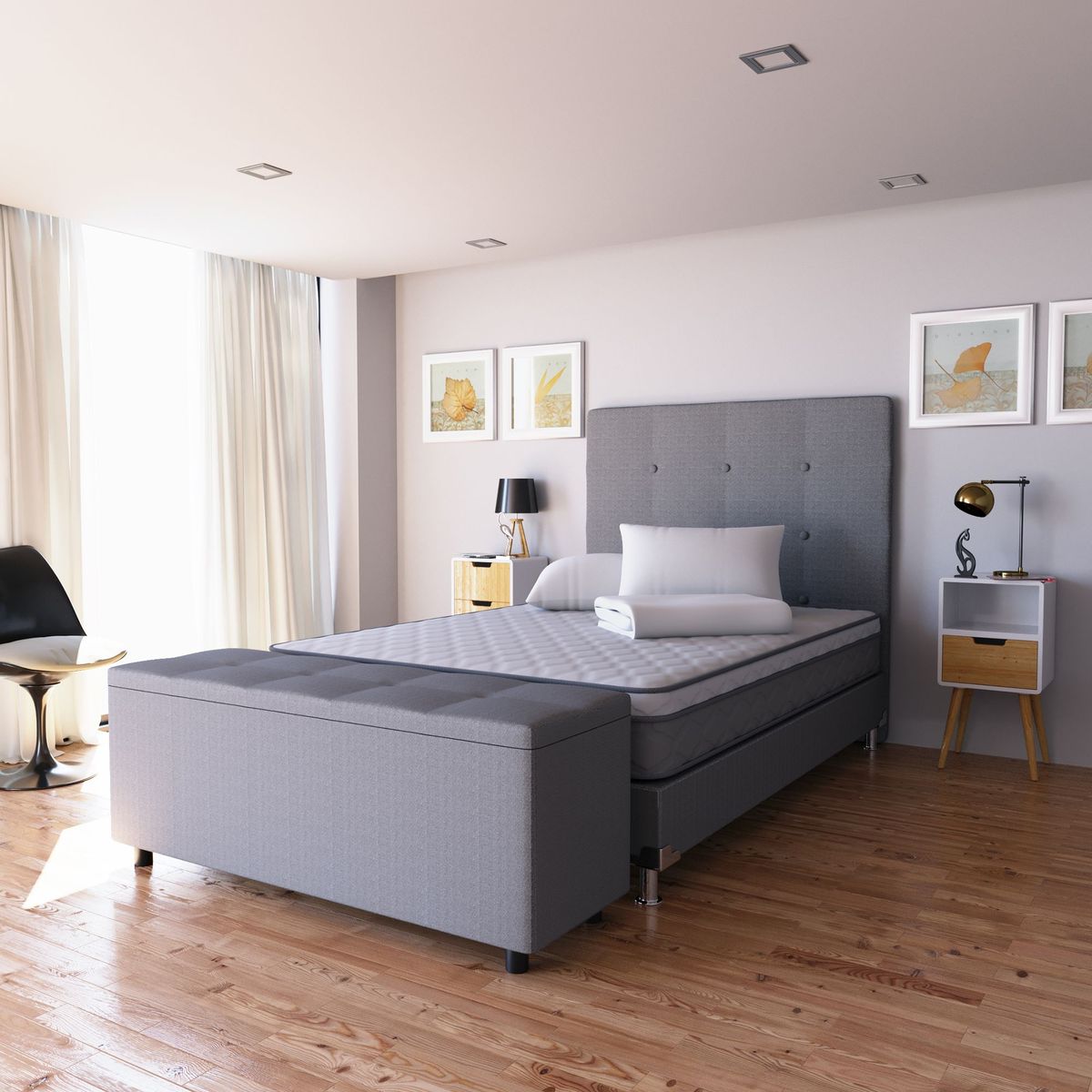 KAIU HOME - COMBO FOREST 140X190 BAS+COL+CAB+PUFFBAUL+ALM+PROT