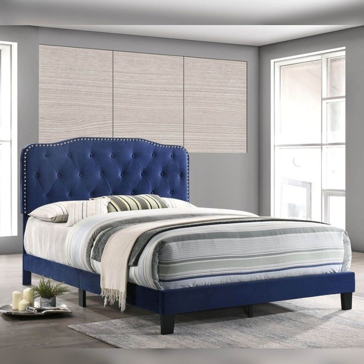 KAIU HOME - COMBO PRISMA 200X200 BASE + CABECERO AZUL