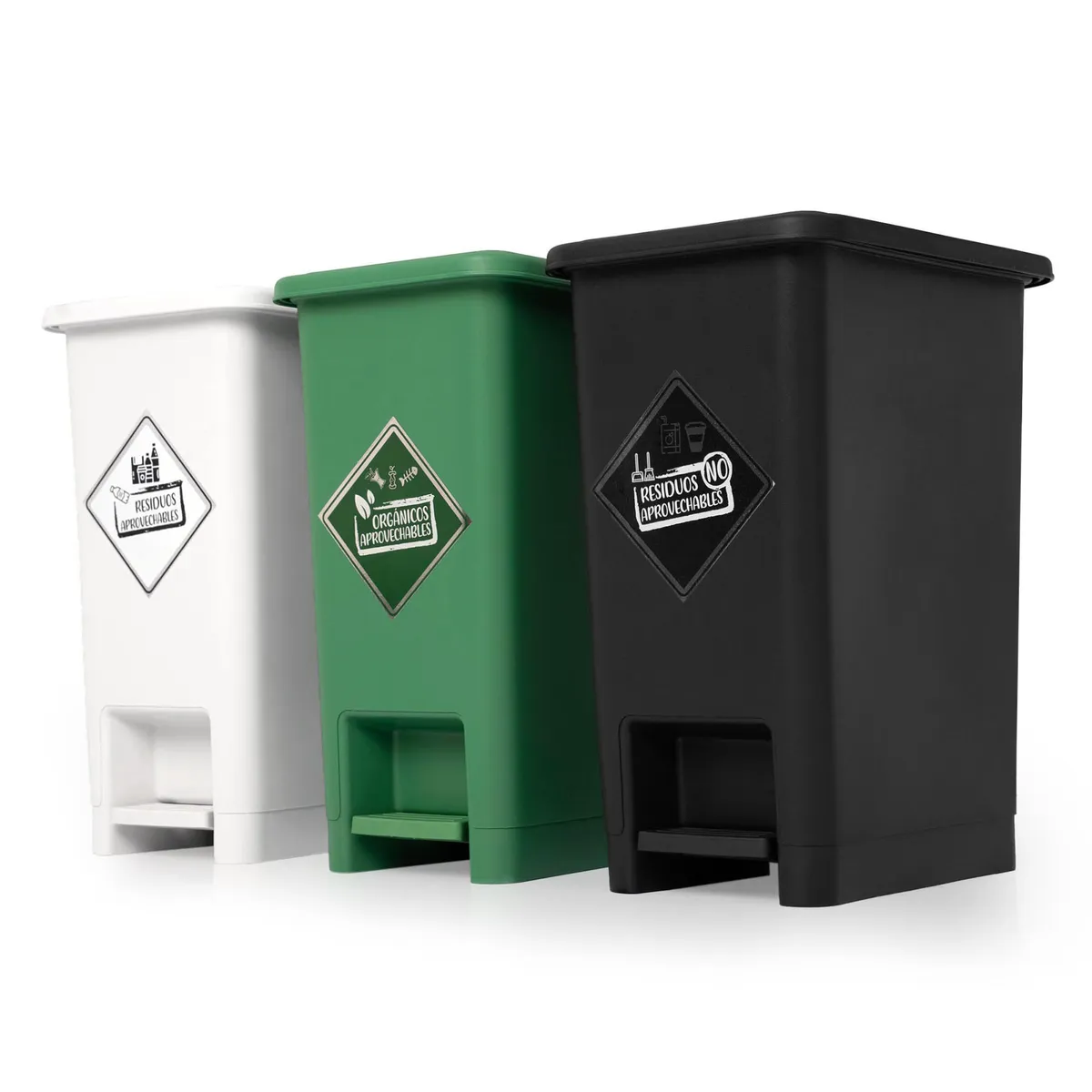 ENERGY PLUS - Punto ecológico de 12Lts con 3 canecas de reciclaje