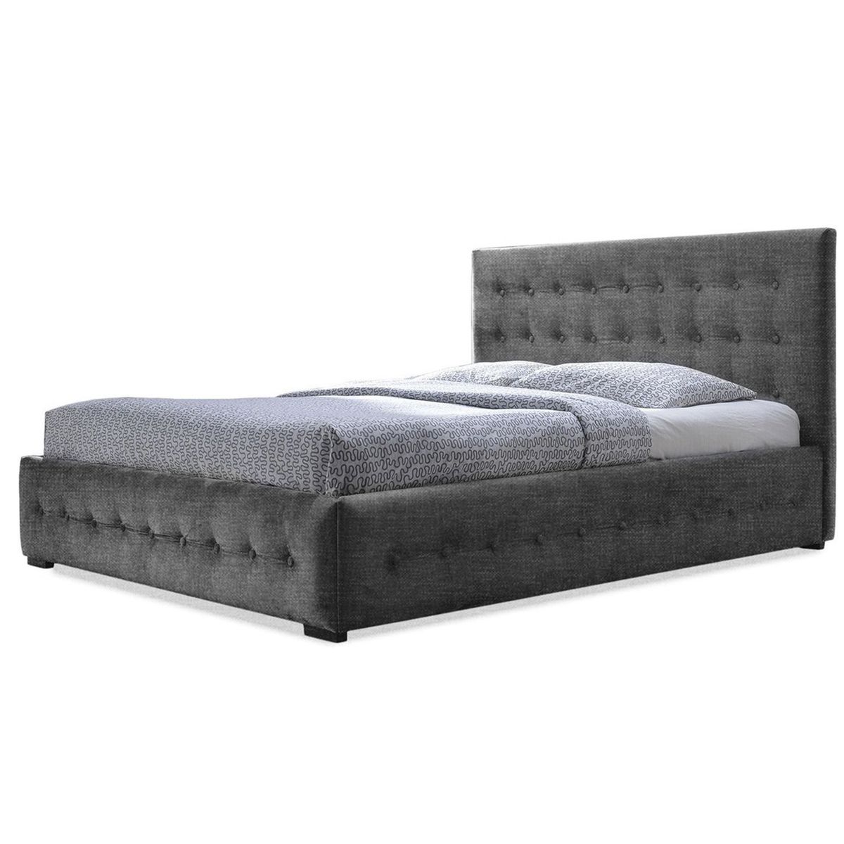 KAIU HOME - COMBO ARMONY 140X190 BASE+COLCHON+CABEC GRIS