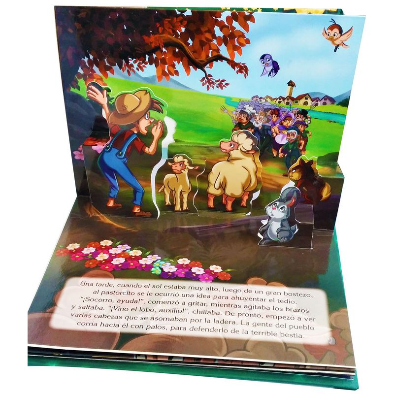 LEXUS - Libro El Pastorcito Mentiroso En 3d - Fabulas 3d Para Niños
