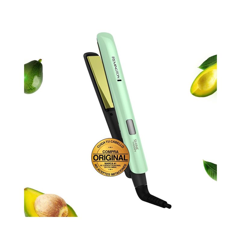 REMINGTON - Plancha Alisadora Remington Shine Therapy Aguacate S9960