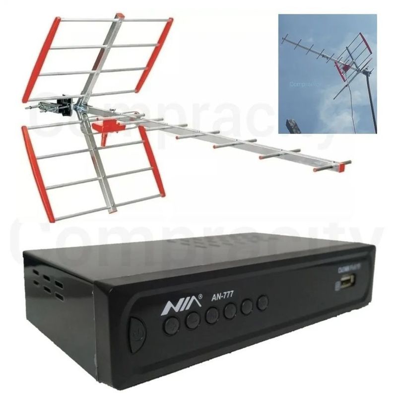 NIA - Decodificador  MAS potente antena aérea exterior tdt colombia cj