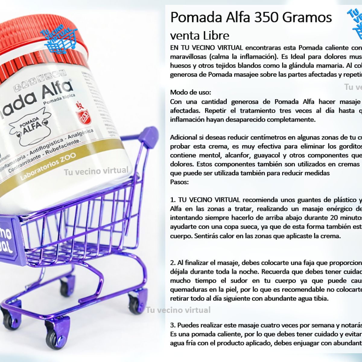 ALFA - Pomada Alfa 350 gramos