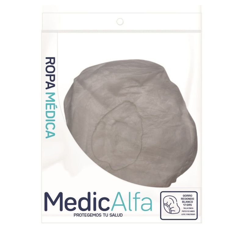 GENERICO - Gorro Redondo Medic Alfa Blanco Talla Unica