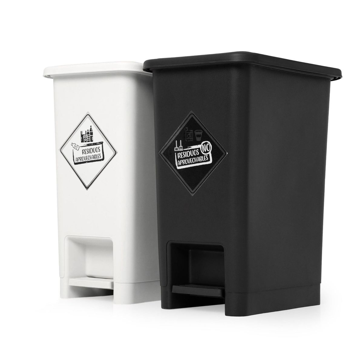 ENERGY PLUS - Punto ecológico de 12Lts con 2 canecas de reciclaje con pedal