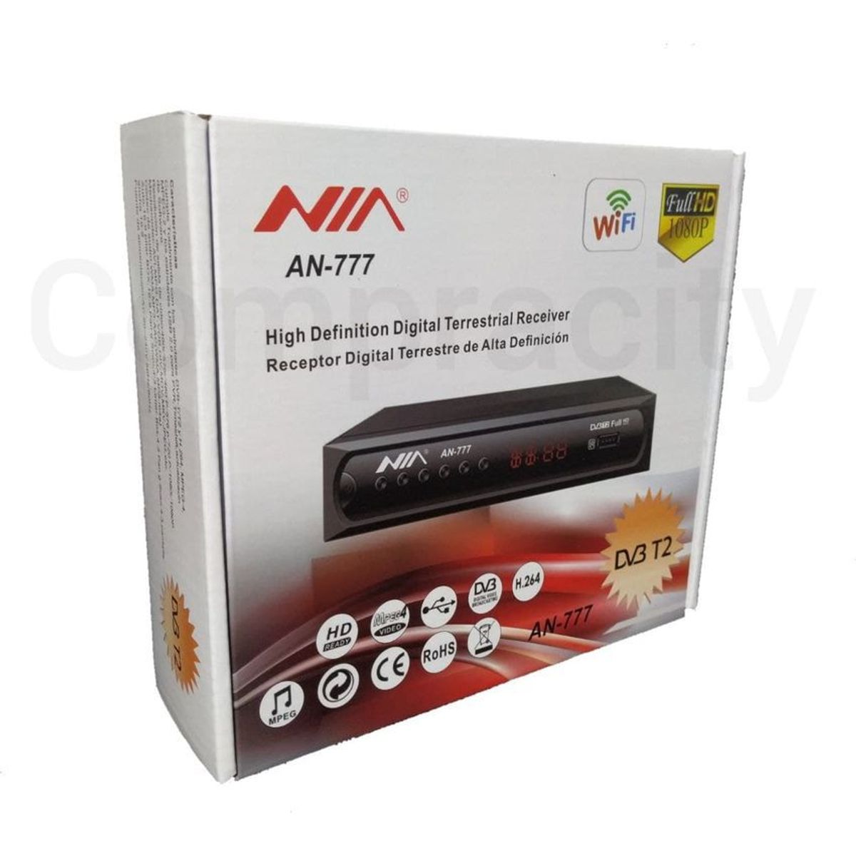 NIA - Decodificador tdt full hd con antena y accesorios