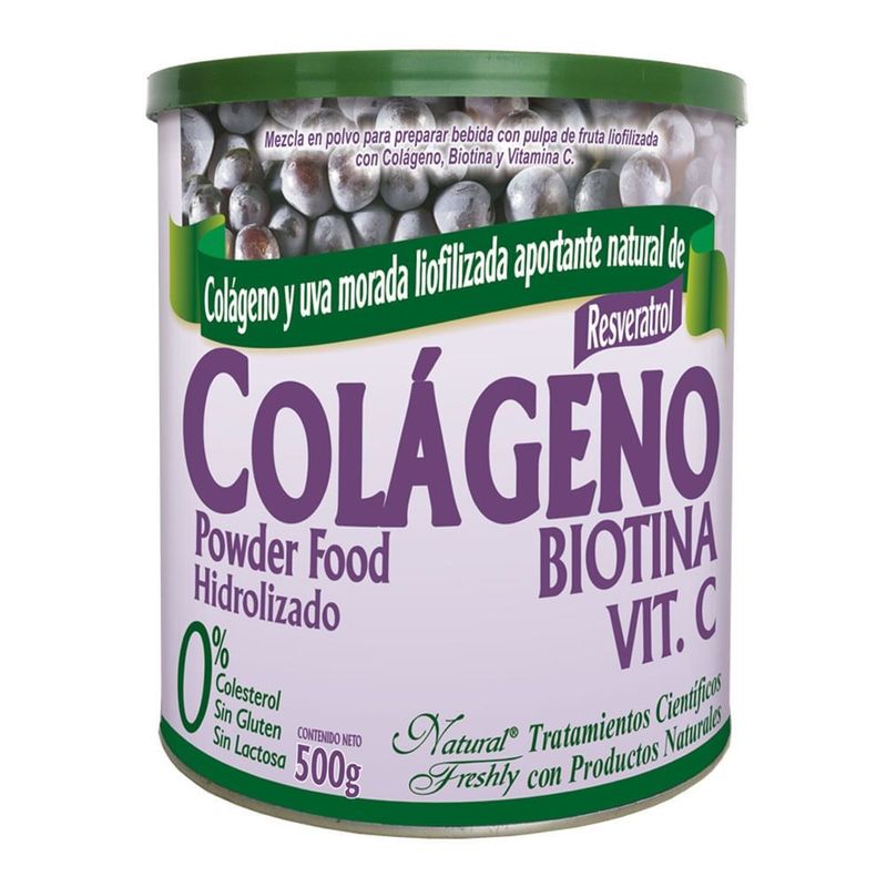 NATURAL FRESHLY - Colageno + Biotina + Vitamina C Natural Freshly Polvo 500g
