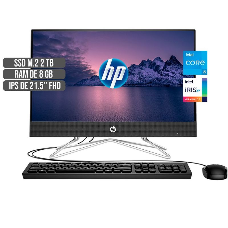 HP - TODO EN UNO HP INTEL CORE I5-1135G7 DISCO SSD 2TB RAM 8GB LED 21,5 FULL HD