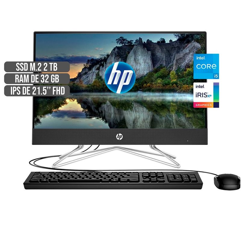 HP - TODO EN UNO HP INTEL CORE I5-1135G7 DISCO SSD 2TB RAM 32GB LED 21,5 FULL HD
