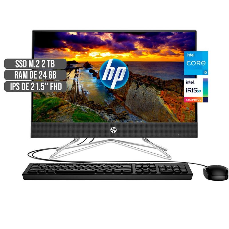 HP - TODO EN UNO HP INTEL CORE I5-1135G7 DISCO SSD 2TB RAM 24GB LED 21,5 FULL HD
