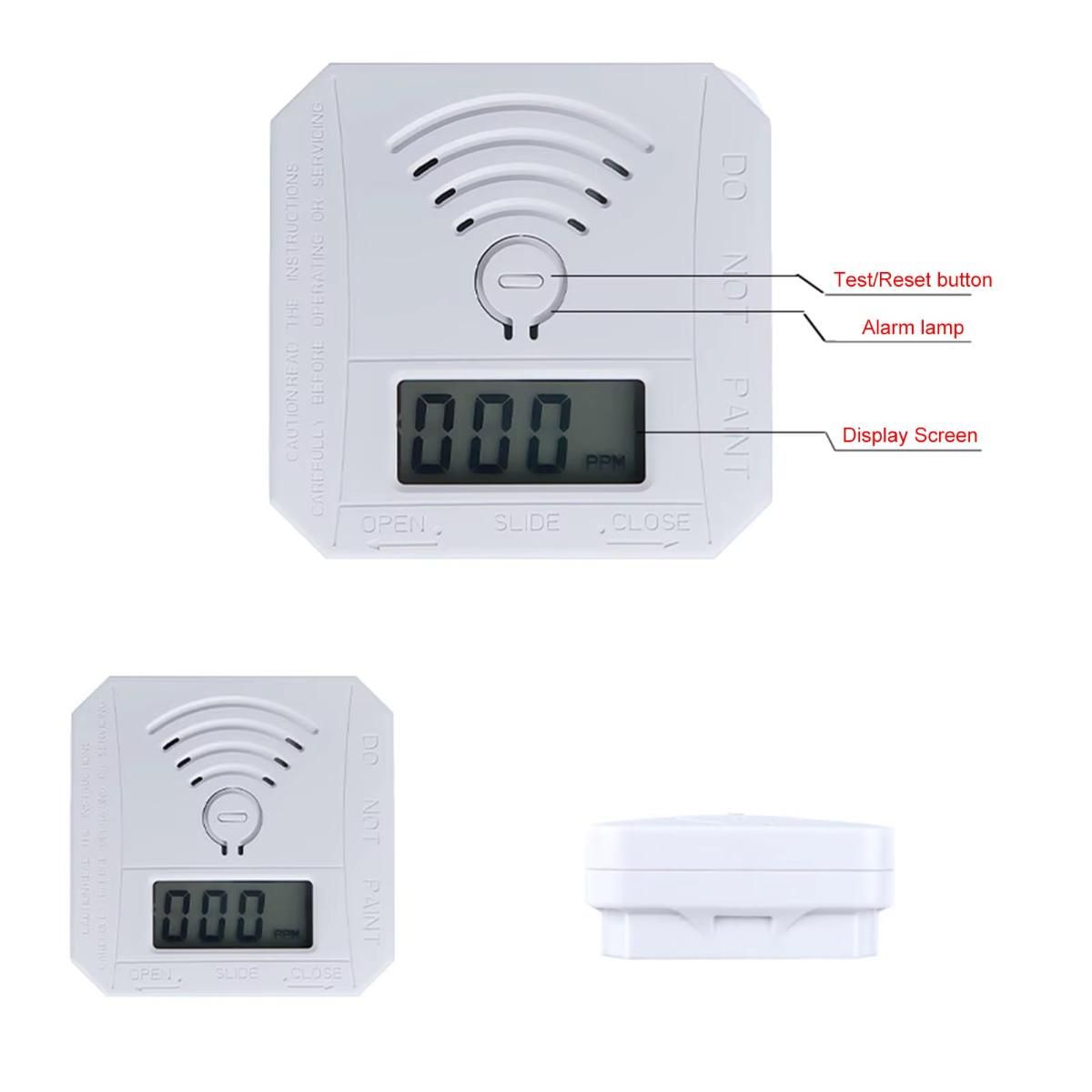 GENERICO - Sensor Detector De Monoxido De Carbono Con Indicador Alarma