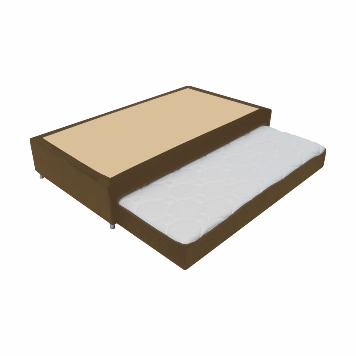 PRODESCANSO - Base cama nido semidoble - 120 x 190 - café - prodescanso