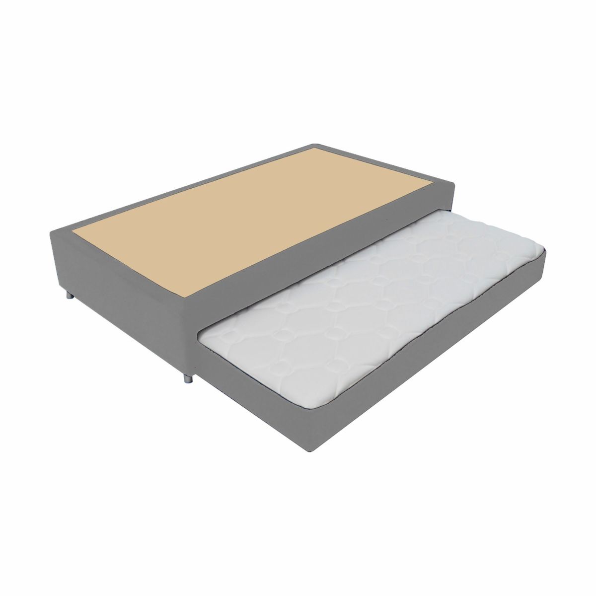PRODESCANSO - Base cama nido doble - 140 x 190 - GRIS - prodescanso