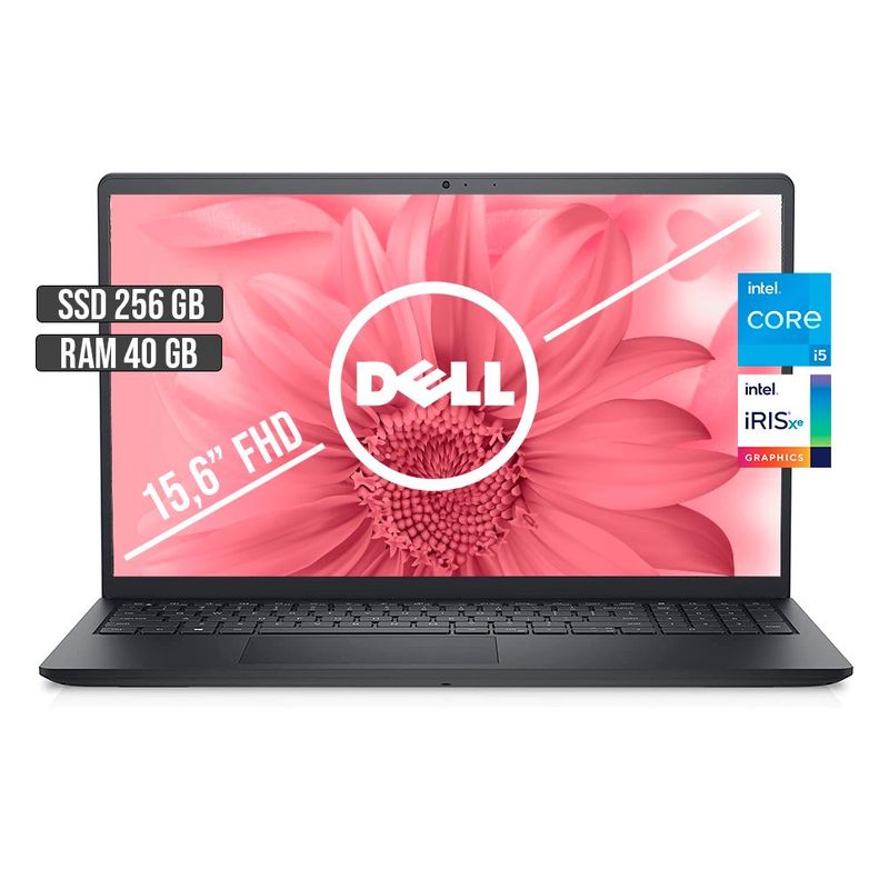 DELL - Portátil Dell Inspiron 15 Intel Core I5 256GB SSD 40GB RAM