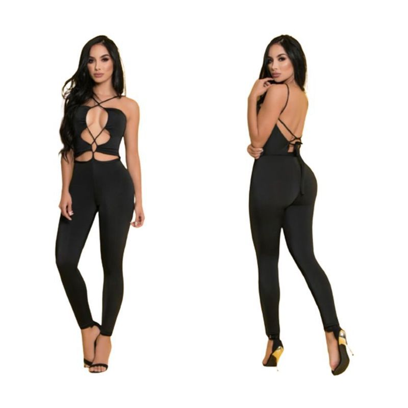 VIA7 - Enterizo largo escote en en busto y abdomen y espalda nuevo mujer_.
