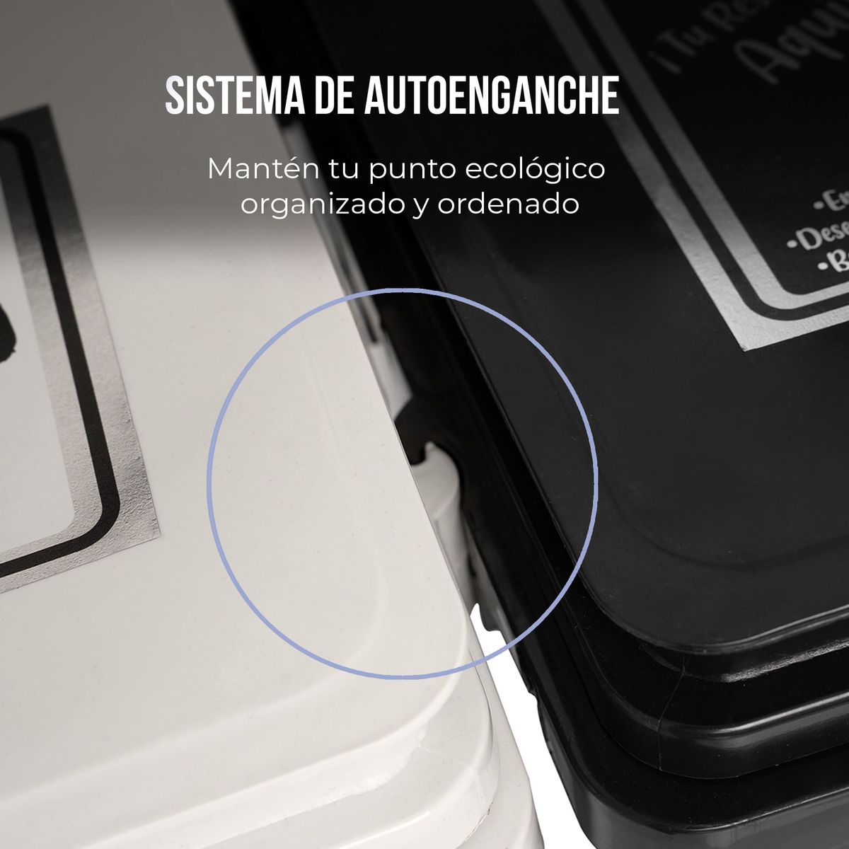 ENERGY PLUS - Punto ecológico 20L auto enganche 3 canecas reciclaje