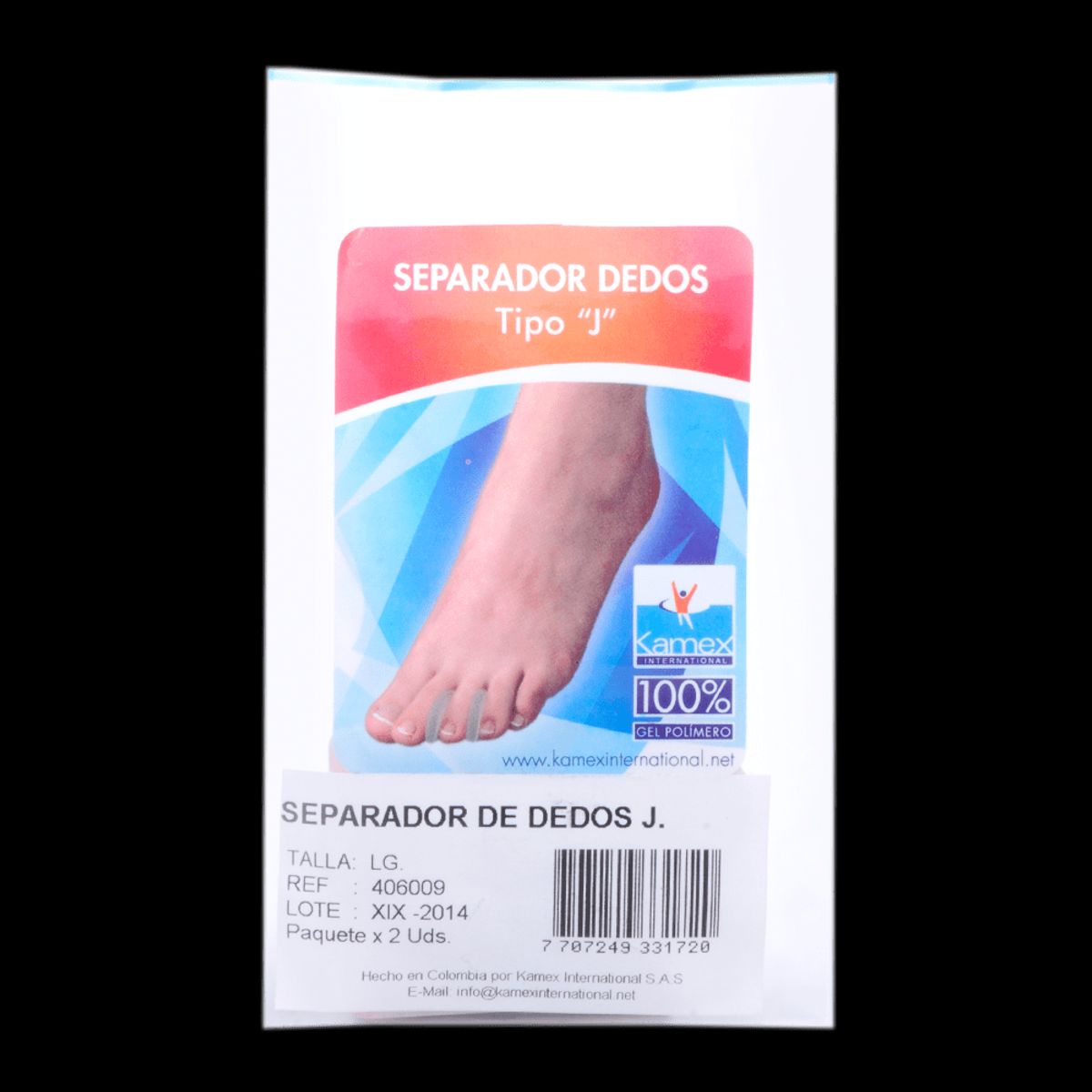 KAMEX - Separador De Dedos Tipo J Talla.LG Kamex
