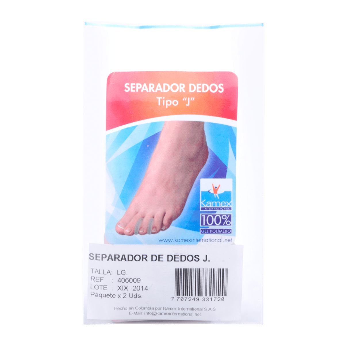 KAMEX - Separador De Dedos Tipo J Talla.LG Kamex
