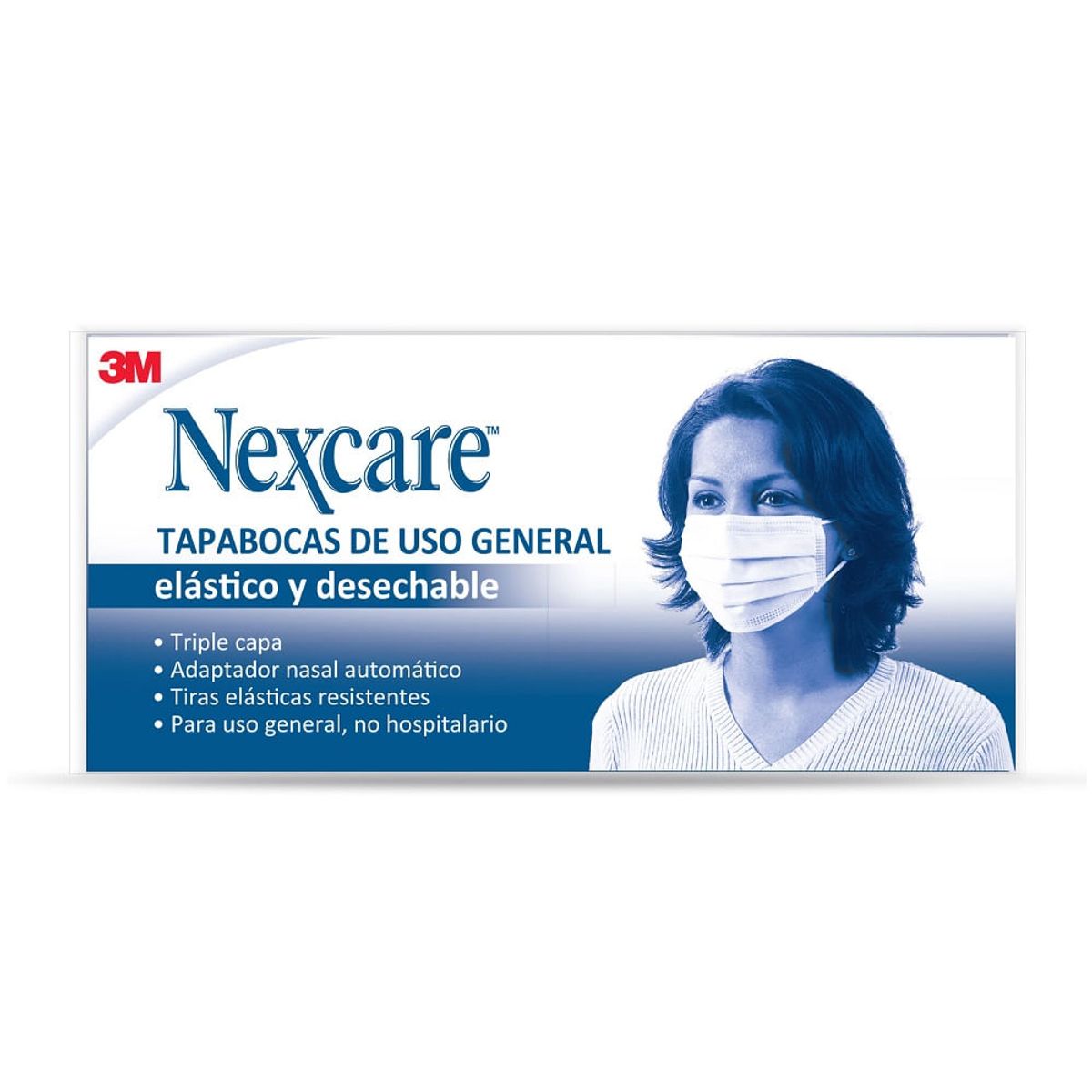NEXCARE - Tapabocas Nexcare Elastico Desechable X 50und