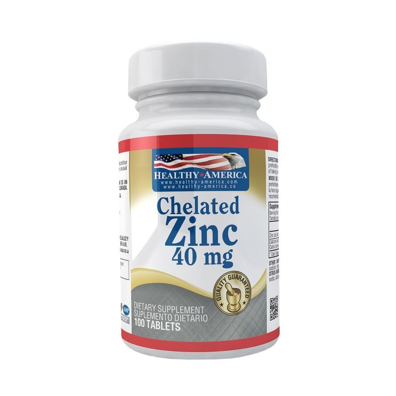 GENERICO - Zinc Healthy America 40mg X 100 Tabletas