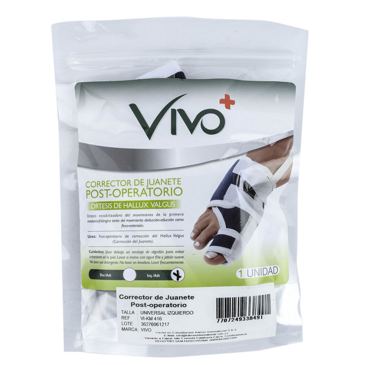 VIVO - Vivo Corrector De Juanete Post-operatorio Universal Izquierd
