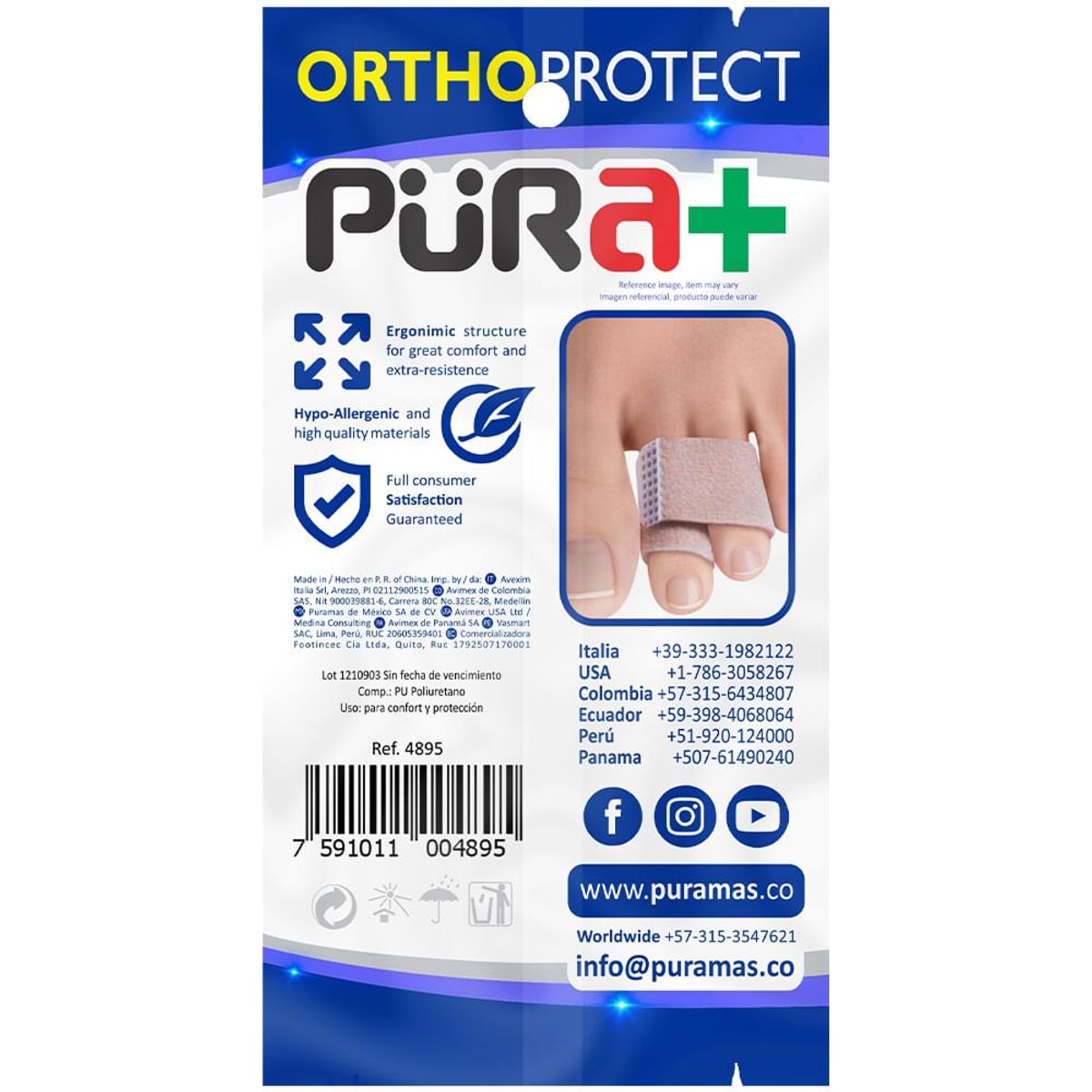 PURA - Junta Dedos Pura+ Flex X 2und