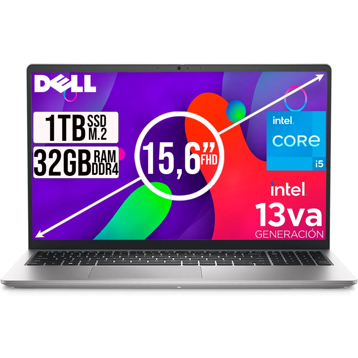 DELL - PORTATIL DELL INSPIRON 15 INTEL CORE I5-1334U SSD 1TB RAM 32GB LED 15,6 FHD