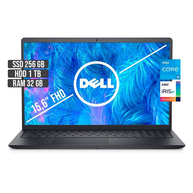 DELL - DELL INSPIRON 15 INTEL CORE I5-1135G7 SSD 256GB + HDD 1TB RAM 32GB LED 15.6" FHD