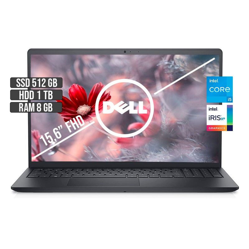 DELL - DELL INSPIRON 15 INTEL CORE I5-1135G7 SSD 512GB + HDD 1TB RAM 8GB LED 15.6" FHD