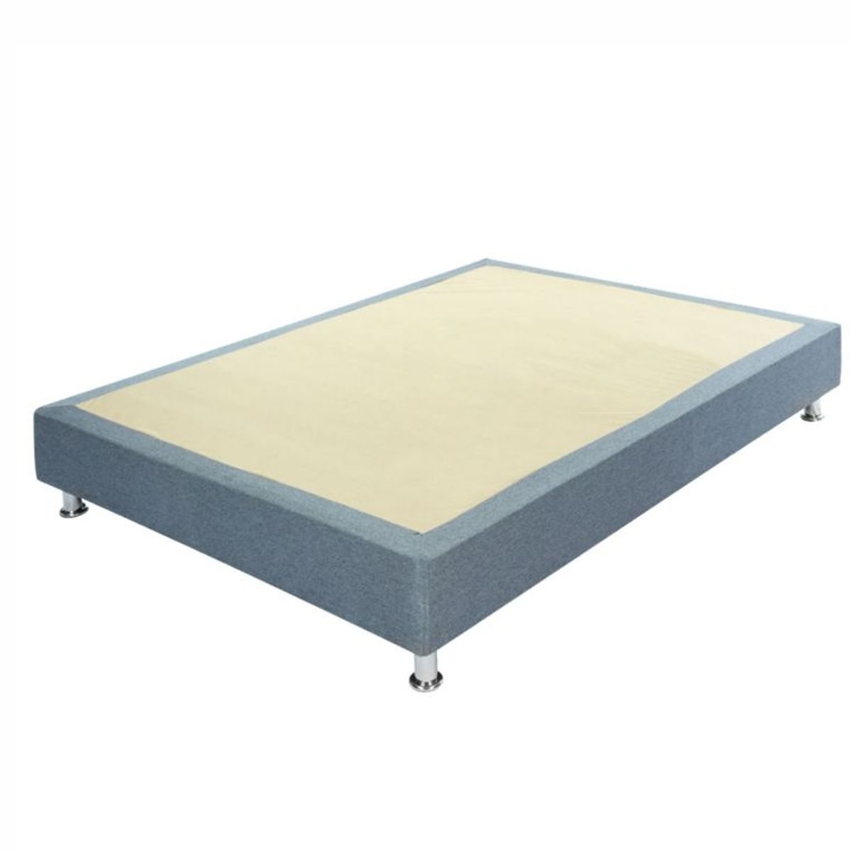 PRODESCANSO - Base cama sencilla entera en microfibra - 100 x 190 - gris - prodescanso