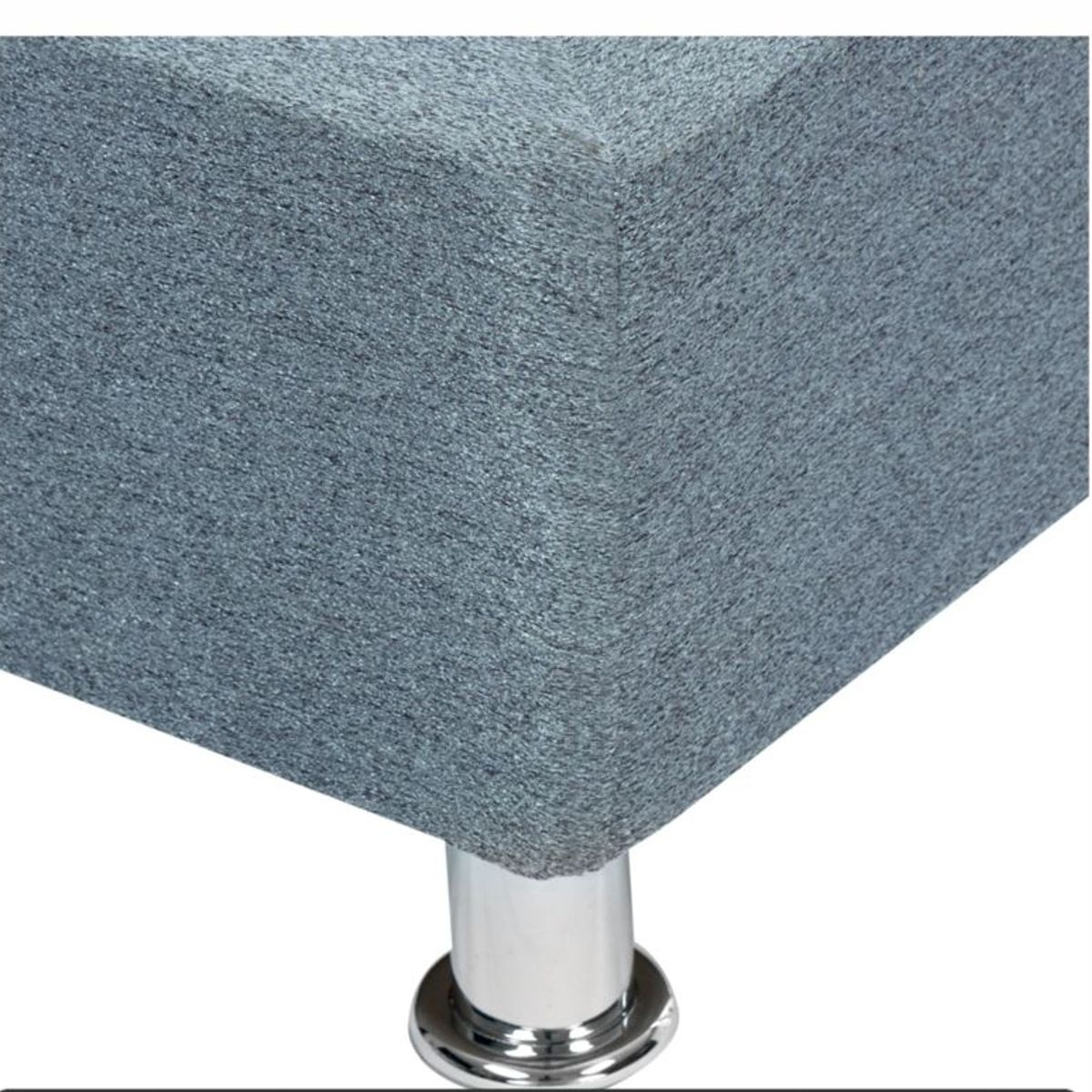 PRODESCANSO - Base cama sencilla entera en microfibra - 100 x 190 - gris - prodescanso