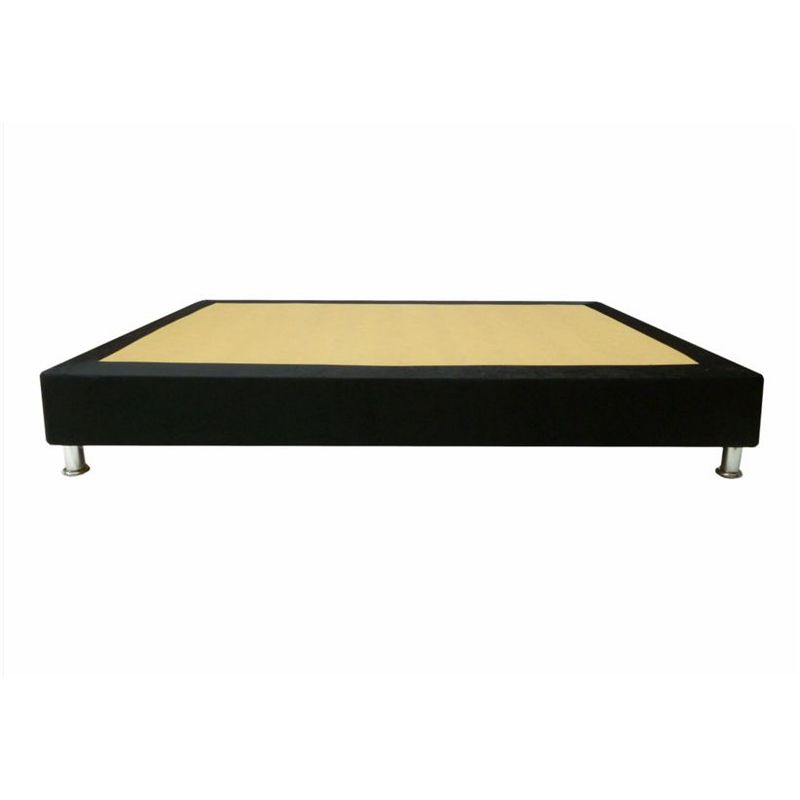 PRODESCANSO - Base cama sencilla en microfibra - 100 x 190 x 28 cm - negro